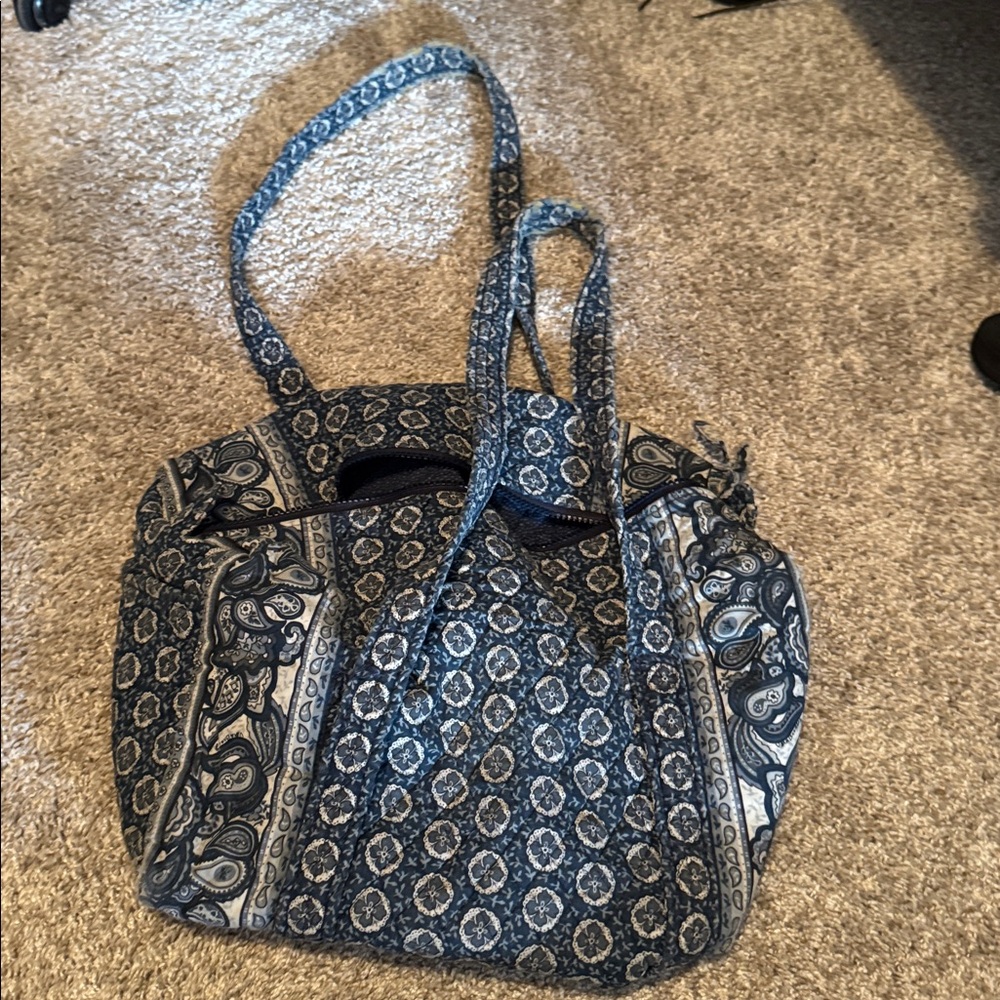 Vintage Vera Bradley Indigo Blue small duffel 1997